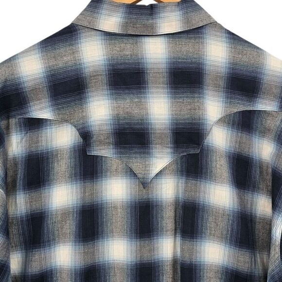 Rockmount Ranchwear Mens XL Plaid Square Pearl Snap Western Shirt - Picture 6 of 12
